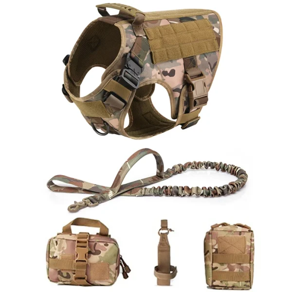 K9 Tactical Military Vest Pet German Shepherd Golden Retriever Tactical  Training Dog Harness and Leash Set For All Breeds Dogs - Image 7
