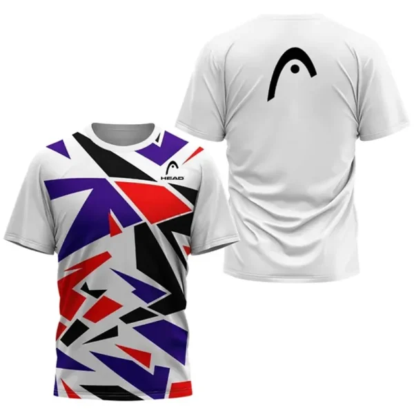 2024 New Men's Sport T-shirt Summer Leisure Short Sleeve Head Badminton Table Tennis Training Breathable Quick Drying O-Neck Top - Image 15