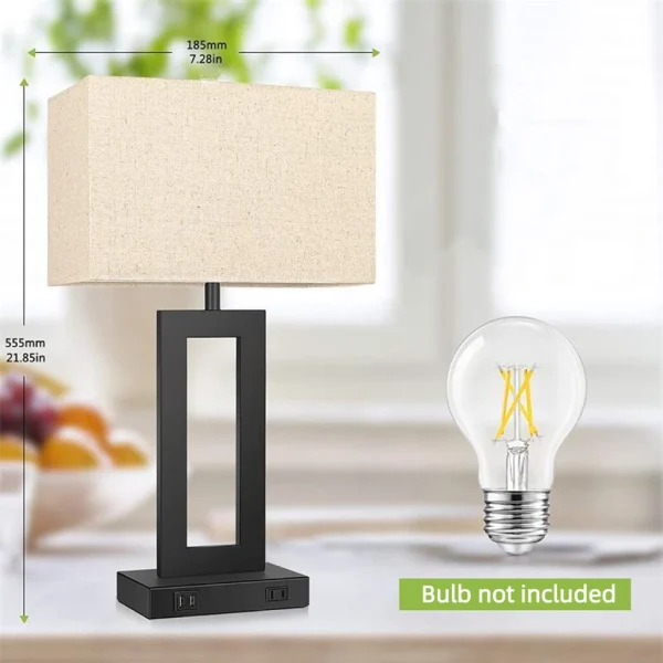 Bedside Lamp With 2 USB Ports Touch Control Table Lamp 3-Way Dimmable Bedroom Modern Nightstand Lamp For Living Room - Image 3