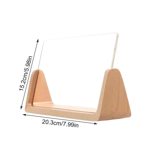 Beech Wood Creative Photo Frame Acrylic U Shape Transparent Frame 13X18 15X20 Desktop Pictures Frame For Home Modern Decoration - Image 6