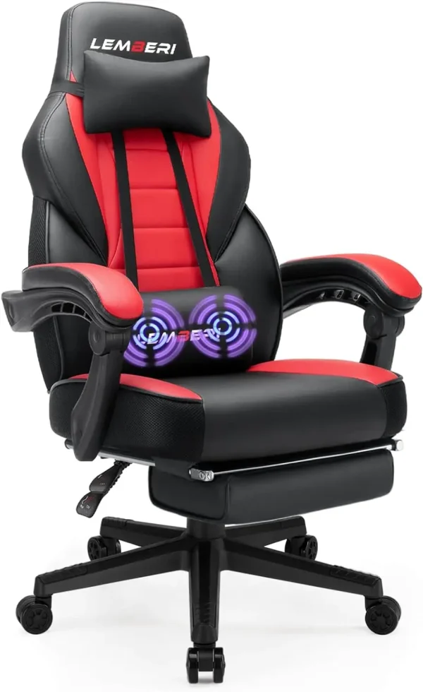 LEMBERI Gaming Chairs with Footrest,Ergonomic Video Game Chairs for Adults,Big and Tall Chair 400lb Weight Capacity - Image 10