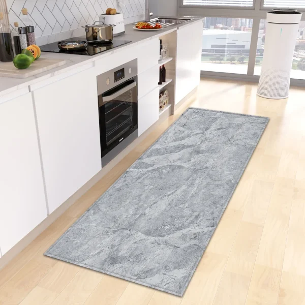 Marble Kitchen Rug Bathroom Entrance Door Mat Bedroom Corridor Non-Slip Long  Living Room Floor  Home Decor - Image 30
