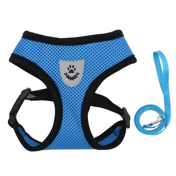 Summer Cat Dog Harness Lead Leash Adjustable Vest Polyester Mesh Breathable Harnesses Reflective for Small Dog Cat Lesah - Image 10
