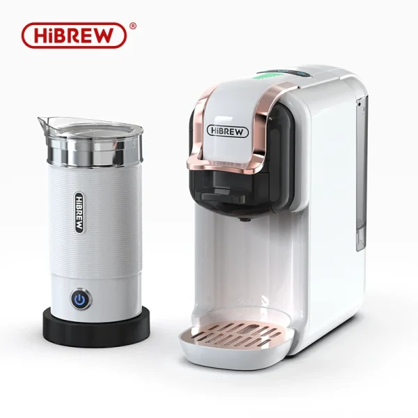 HiBREW 5 in 1 Multiple Capsule Coffee Machine Hot/Cold DG Cappuccino Nes Small Capsule ESE Pod Ground Coffee Cafeteria 20Bar H2B - Image 9