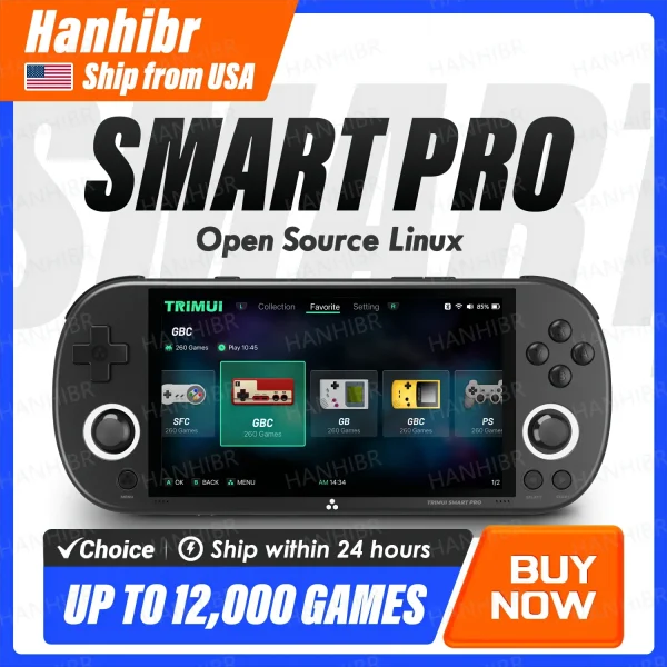 Trimui Smart Pro Handheld Game Console 4.96''IPS Screen Linux System Joystick RGB Lighting Smartpro Retro Video Game Player Gift - Image 2