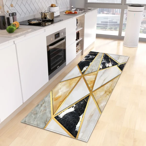 Marble Kitchen Rug Bathroom Entrance Door Mat Bedroom Corridor Non-Slip Long  Living Room Floor  Home Decor - Image 18