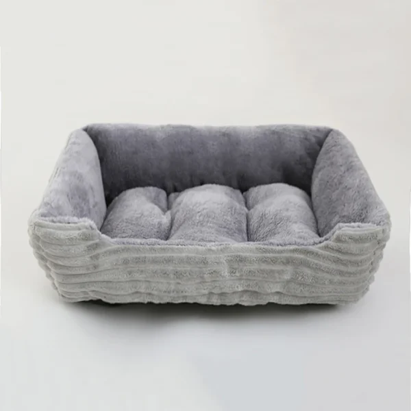 Bed for Dog Cat Pet Square Plush Kennel Medium Small Dog Sofa Bed Cushion Pet Calming Dog Bed House Pet Supplies Accessories - Image 2
