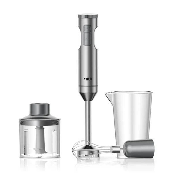 MIUI Hand Immersion Blender 1000W Powerful 4-in-1,Stainless Steel Stick Food Mixer,700ml Mixing Beaker,500ml Processor,Whisk - Image 7