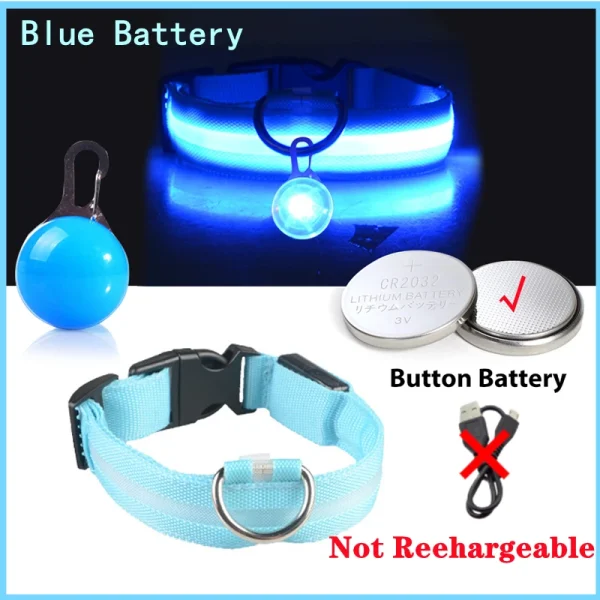 Usb Charging Glowing Dog Collar With Pendant Detachable Luxury Led Light Bright For Small Dogs Cat Night Safety Collar Wholesale - Image 12
