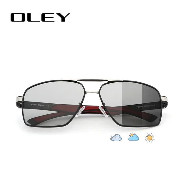 OLEY Brand Design Classic Pilot Polarized Sunglasses Men's Aluminum Color-Change Lens Goggles Oculos de sol Accept custom logo - Image 3