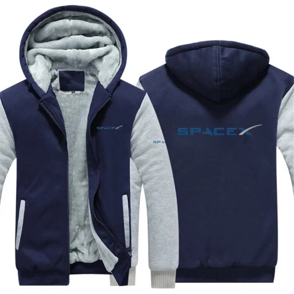 2024 New SpaceX Space X Autumn and Winter Men Printing Casual Windproof Comfortable Popular Thickened Hoodies Tops - Image 3