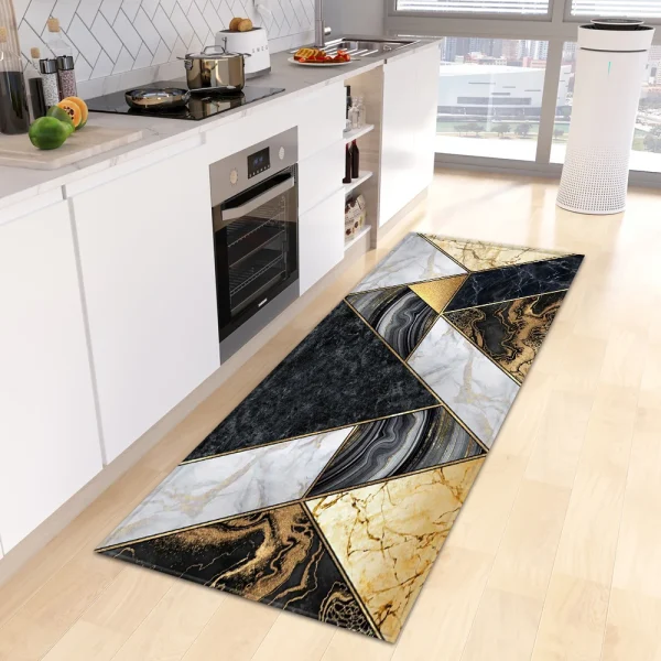 Marble Kitchen Rug Bathroom Entrance Door Mat Bedroom Corridor Non-Slip Long  Living Room Floor  Home Decor - Image 17