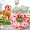 Plush Dog Toy Doughnut Pizza Shape Pet Squeaky Toys for Small Large Dogs Cleaning Teeth Puppy Chew Sound Toy Pet Supplies - Image 3