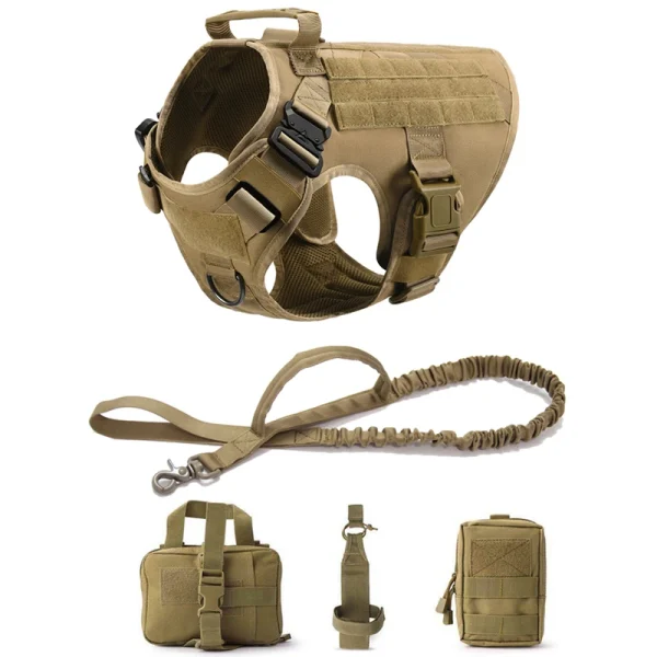K9 Tactical Military Vest Pet German Shepherd Golden Retriever Tactical  Training Dog Harness and Leash Set For All Breeds Dogs - Image 9