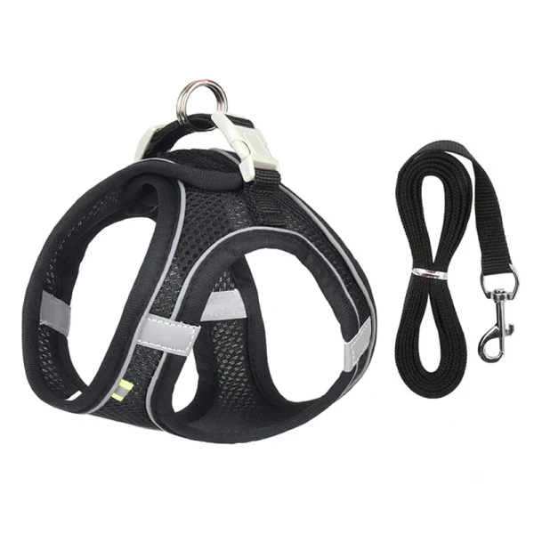 Dog Harness Leash Set for Small Dogs Adjustable Puppy Cat Harness Vest French Bulldog Chihuahua Pug Outdoor Walking Lead Leash - Image 10