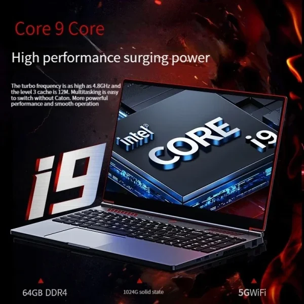 Intel Core i9-10885H 16.1 inch Gaming Laptop  GTX1650 4G Win 11 64GB DDR4 4TB SSD 8 Cores 12 Threads 4.8GHz designer Notebook - Image 2