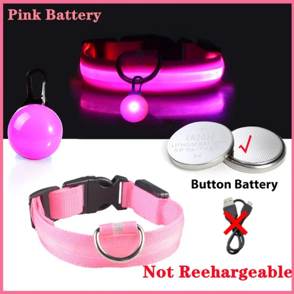 Usb Charging Glowing Dog Collar With Pendant Detachable Luxury Led Light Bright For Small Dogs Cat Night Safety Collar Wholesale - Image 8