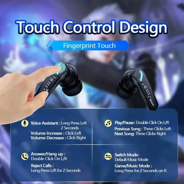 Lenovo GM2 Pro Bluetooth 5.3 Earphones Sports Headset Wireless In-Ear Gaming Low Latency Dual Mode Music Headphones - Image 5