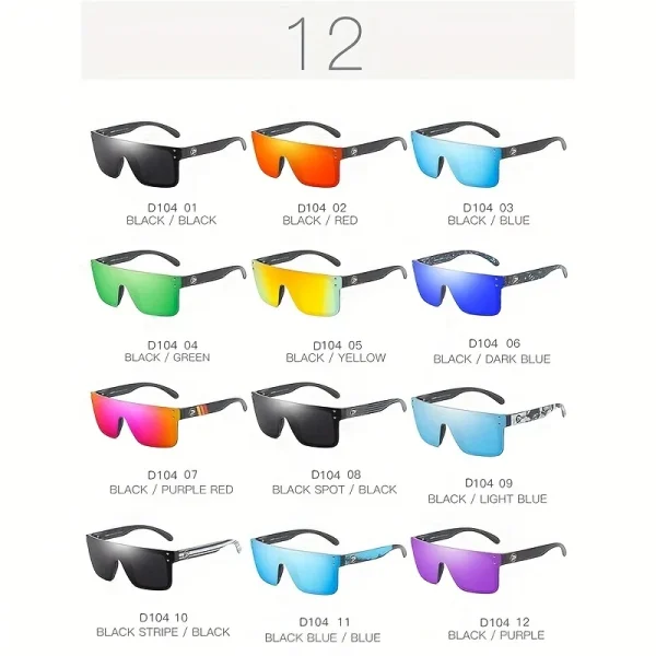 DUBERY Polarized UV400 Protection Sunglasses For Men And Women 12 Colors Model 104 - Image 3