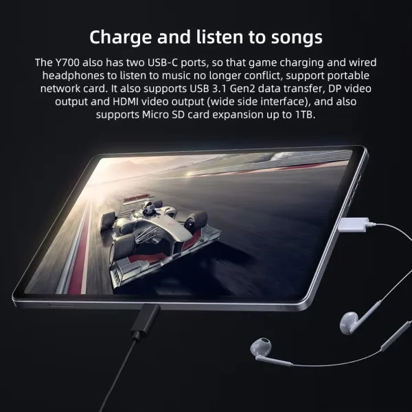 Global Rom Lenovo Pad LEGION Y700 2023 Snapdragon 8+ 12GB 256GB 2K 144Hz Display Screen ZUI15 WIFI Gaming Tablet PC Tab Tablet - Image 3