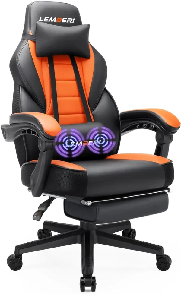 LEMBERI Gaming Chairs with Footrest,Ergonomic Video Game Chairs for Adults,Big and Tall Chair 400lb Weight Capacity - Image 8