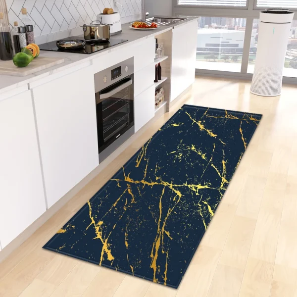 Marble Kitchen Rug Bathroom Entrance Door Mat Bedroom Corridor Non-Slip Long  Living Room Floor  Home Decor - Image 23