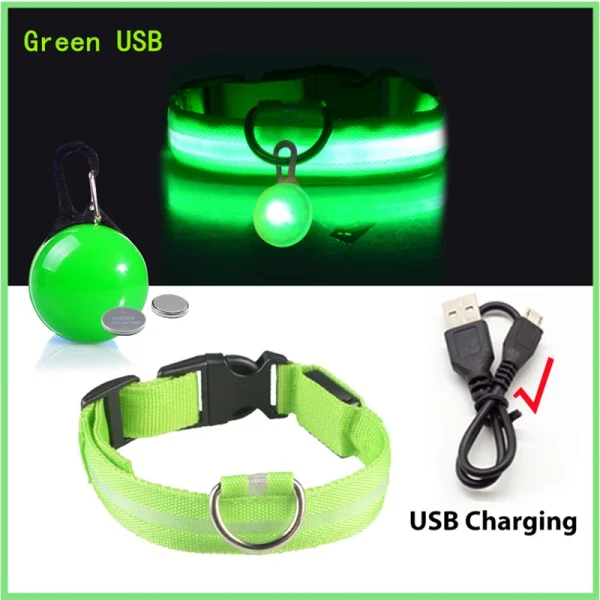 Usb Charging Glowing Dog Collar With Pendant Detachable Luxury Led Light Bright For Small Dogs Cat Night Safety Collar Wholesale - Image 19