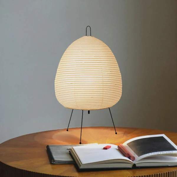 Japanese Design Akari Wabi-sabi Yong Table Lamp Printed Rice Paper Lamp Bedroom Desktop Decoration Table Lamp Drop Shipping - Image 3