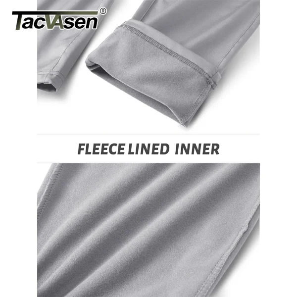 TACVASEN Men's Fleece Lined Track Pants Fall Winter Thermal Warm Jogger Pants Waterproof Workout Casual Drawstring Sweatpants - Image 5