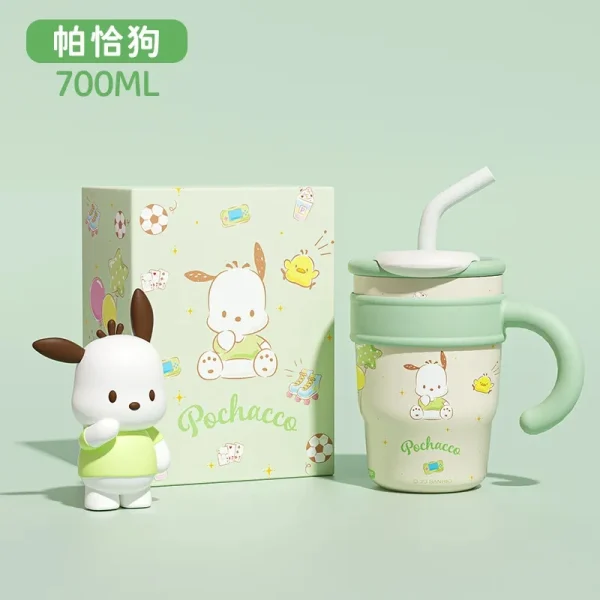 1200ml Sanrio Thermos Bottle Cold Ice Cute Hello Kitty Kuromi Cinnamoroll Melody Stainless Steel Water Bottle Tumbler Straw Gift - Image 12