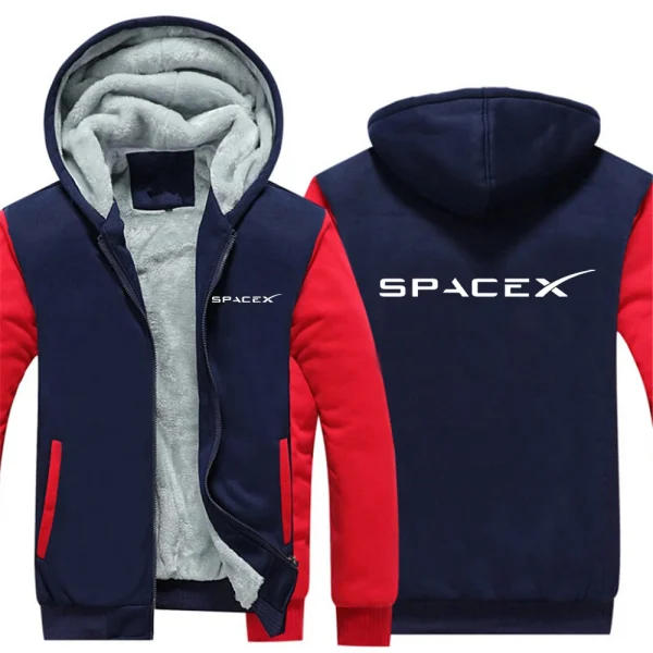 2024 New SpaceX Space X Autumn and Winter Men Printing Casual Windproof Comfortable Popular Thickened Hoodies Tops - Image 8