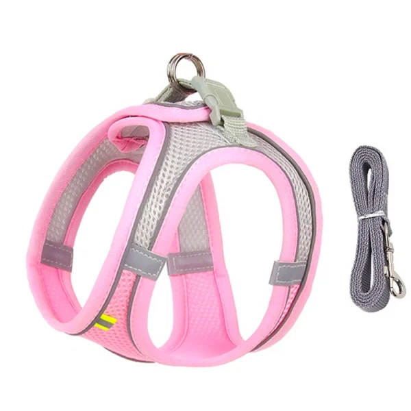 Dog Harness Leash Set for Small Dogs Adjustable Puppy Cat Harness Vest French Bulldog Chihuahua Pug Outdoor Walking Lead Leash - Image 8