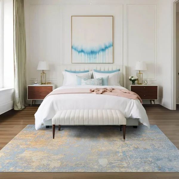 NOAHAS Faux Cashmere Printed Carpet Abstract Collection Rugs Soft Modern Rugs Living Room Bedroom Home Decor Indoor Rugs - Image 3