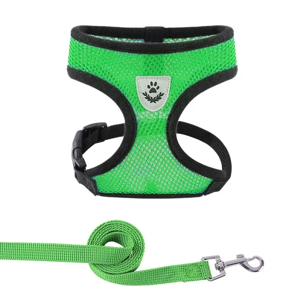 Summer Cat Dog Harness Lead Leash Adjustable Vest Polyester Mesh Breathable Harnesses Reflective for Small Dog Cat Lesah - Image 7
