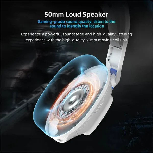 TAIDU THS318 Hi-Res Gaming Wireless Headphones Dual Mic Headset Bluetooth 5.3 50mm Driver 2.4G/USB-C/Wired for XBOX PS5 PS4 - Image 6