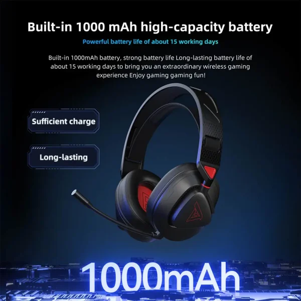 TAIDU THS318 Hi-Res Gaming Wireless Headphones Dual Mic Headset Bluetooth 5.3 50mm Driver 2.4G/USB-C/Wired for XBOX PS5 PS4 - Image 4