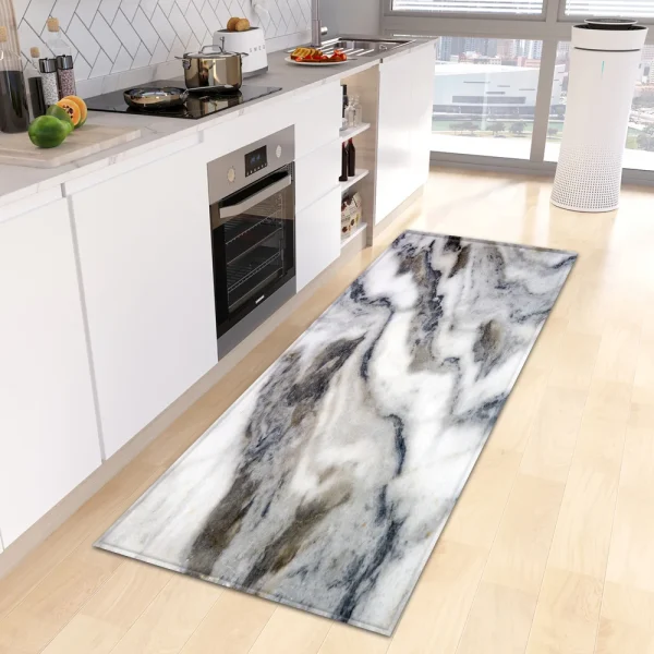 Marble Kitchen Rug Bathroom Entrance Door Mat Bedroom Corridor Non-Slip Long  Living Room Floor  Home Decor - Image 16