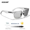 KDEAM Large Size Men's Sunglasses Polarized Photochromic Night Vision Oversized Sun Glasses Fashion Women Shades Width 154mm