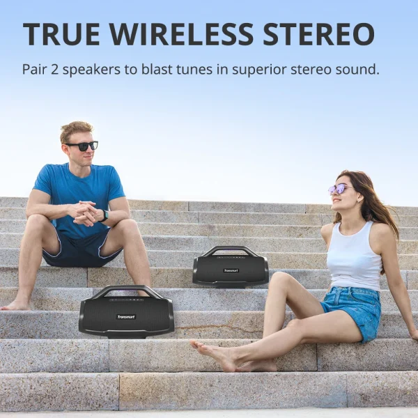 Tronsmart Bang Max Speaker Bluetooth Speaker with 130W, 3 Way Sound System, Sync Up 100+ Speakers, APP Control, Guitar/Mic Input - Image 6