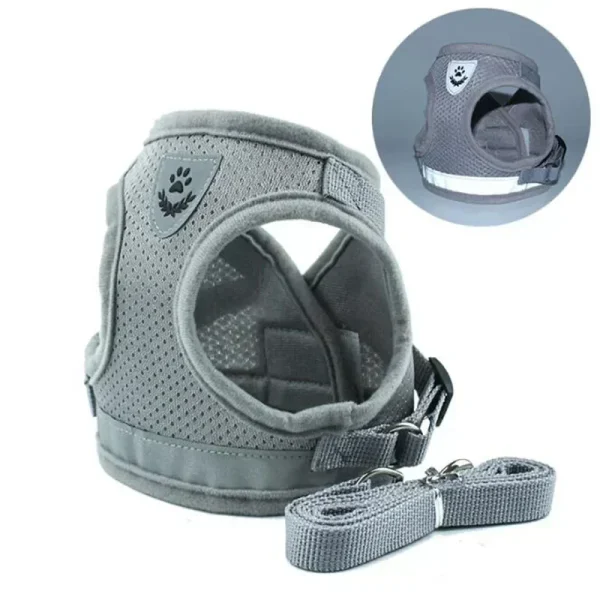 Vest Harness Leash Adjustable Mesh Vest Dog Harness Collar Chest Strap Leash Harnesses With Traction Rope XS/S/M/L/XL - Image 9