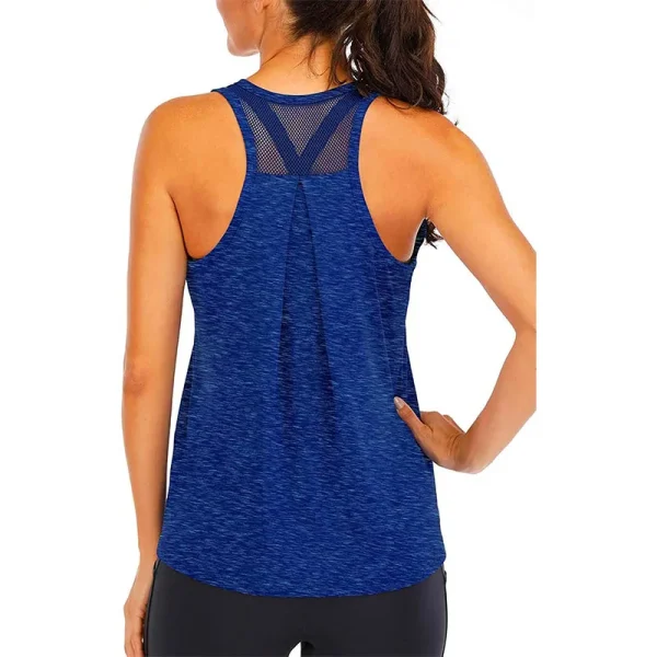 Yoga Shirt Female New Style T-Shirt Loose Fitness Tops Vest Women Sleeveless Sport Tee Quick-Drying Gym Running Workout Blouse - Image 11