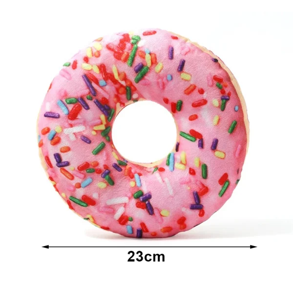 Plush Dog Toy Doughnut Pizza Shape Pet Squeaky Toys for Small Large Dogs Cleaning Teeth Puppy Chew Sound Toy Pet Supplies - Image 8