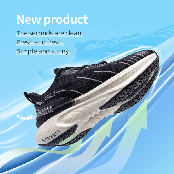 ONEMIX New Cushioning Running Shoes For Men Suitable Heavy Runners Lace Up Sports Women Non-slip Outdoor Athletic Male Sneakers - Image 5