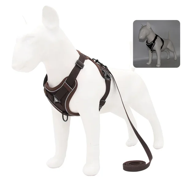 Dog Harness Leash Set Adjustable Pet Chest Strap For Small Medium Dogs Cats Reflective Puppy Harness Vest French-Bulldog York - Image 10