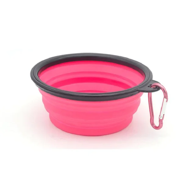 Folding Portable Silicone Dog Feeder Bowl 2 In 1 Pet Dispenser Outdoor Travel Dog Cat with Carabiner Bottle Food Water Container - Image 11
