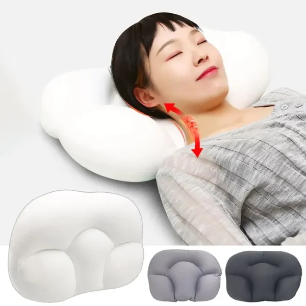 All-round Egg Shaped Cloud Pillow Soft Bed Pillow Nursing Pillow 3D Ergonomic Sleeping Memory Foam Egg Shaped Ergonomic Pillows - Image 4