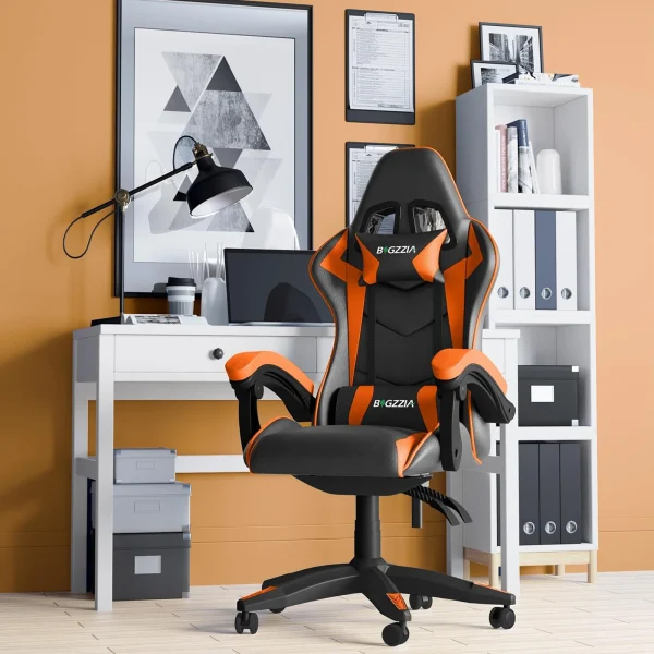 Gaming Chair Office Chair Ergonomic PU Leather Computer Desk Chair with Headrest and Lumbar Support Game Chairs Racing Chair - Image 2