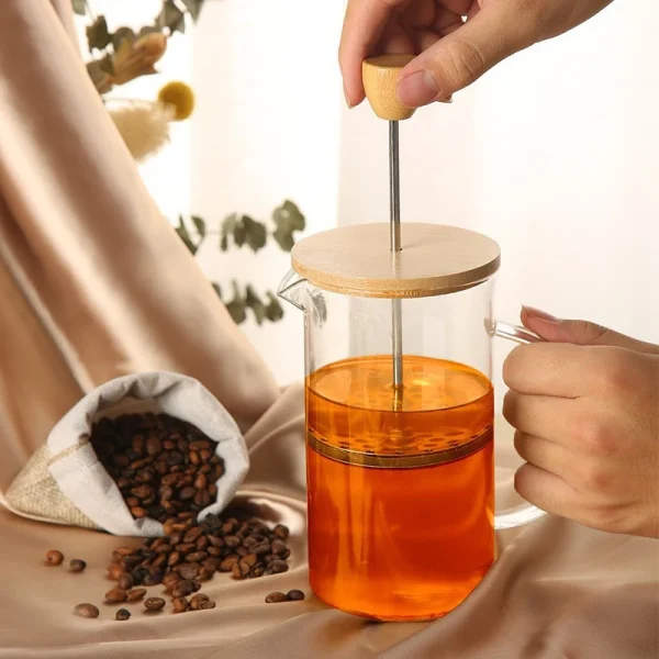 Coffee French Press Pot With Filter high borosilicate glass Hand Punch Coffee Pot Multifunctional Brewings Tea Milk Pot Tools - Image 4