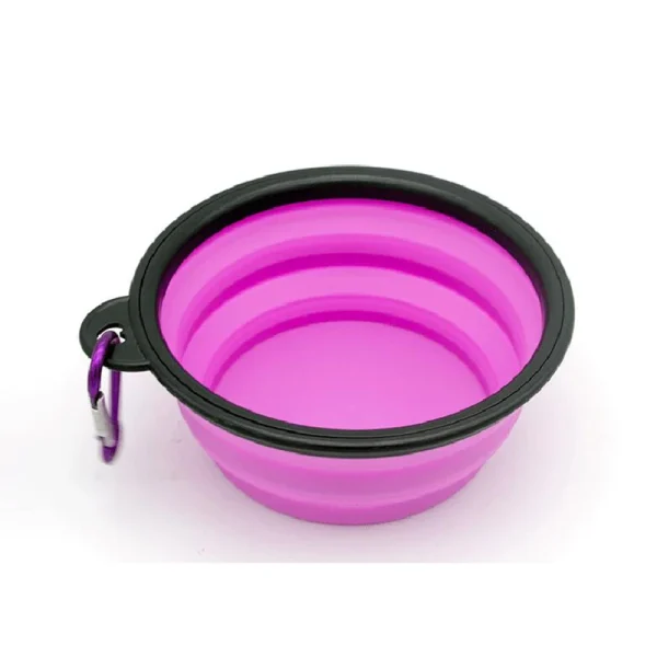 Folding Portable Silicone Dog Feeder Bowl 2 In 1 Pet Dispenser Outdoor Travel Dog Cat with Carabiner Bottle Food Water Container - Image 12