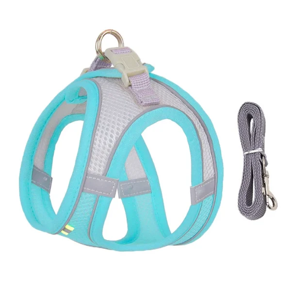 Dog Harness Leash Set for Small Dogs Adjustable Puppy Cat Harness Vest French Bulldog Chihuahua Pug Outdoor Walking Lead Leash - Image 7